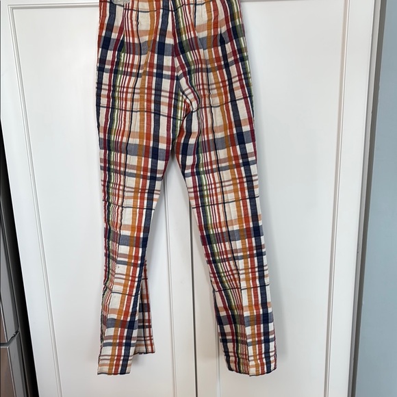 Vintage 1970’s custom sewn/ handmade plaid seersucker jacket & bell bottoms 2P - Picture 11 of 12